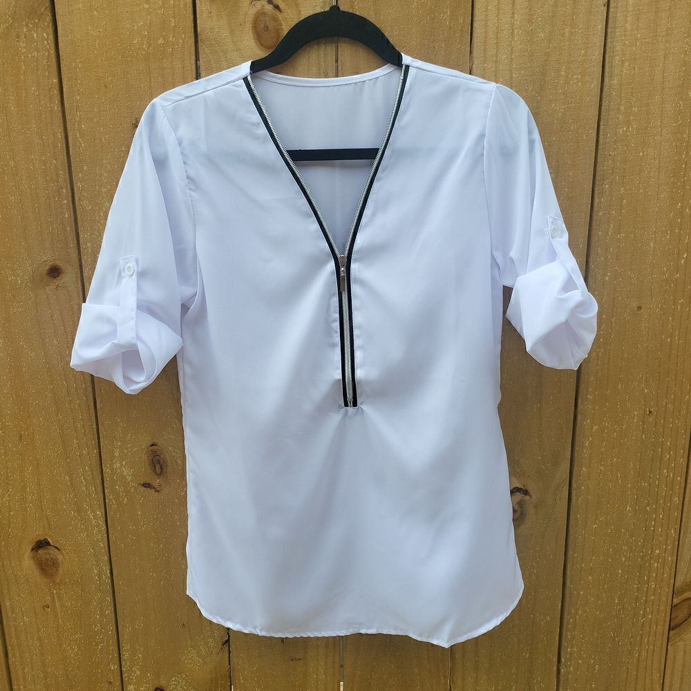 T&J Designs, Zipper Blouse, S - Picture 6 of 7